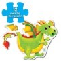 Primul meu mare puzzle de podea Dragon 12 piese 60.96x45.72 cm asamblat